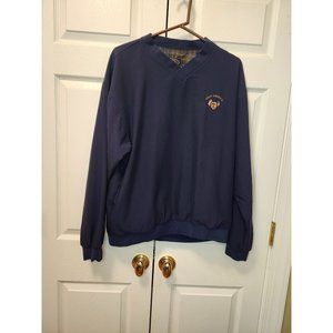 Men Forresters Outerwear Reversible Blue Plaid V Neck Golf America Pullover L